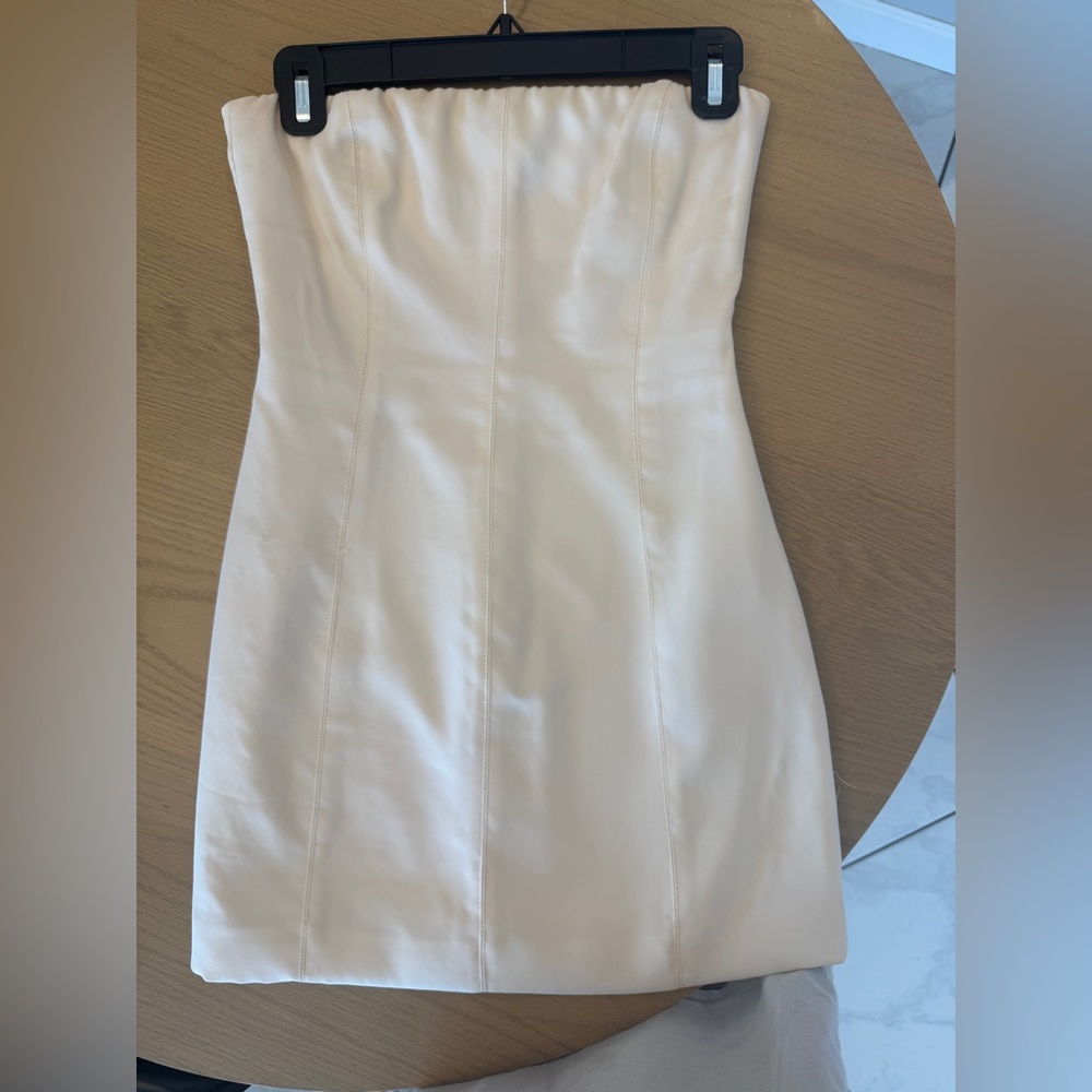 Meshki Cream Strapless Dress